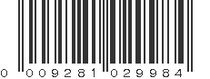 UPC 009281029984