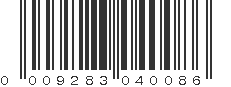 UPC 009283040086