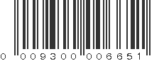 UPC 009300006651