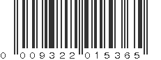 UPC 009322015365