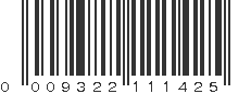 UPC 009322111425