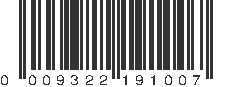 UPC 009322191007