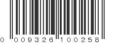 UPC 009326100258