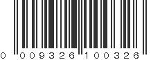 UPC 009326100326