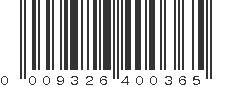 UPC 009326400365