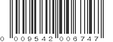 UPC 009542006747