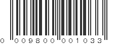 UPC 009800001033