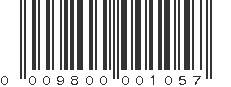 UPC 009800001057