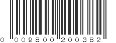 UPC 009800200382