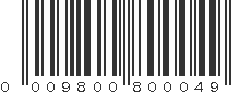 UPC 009800800049