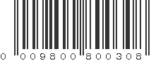 UPC 009800800308