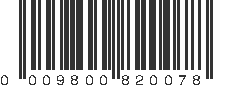 UPC 009800820078