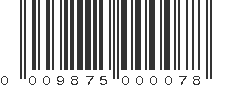 UPC 009875000078