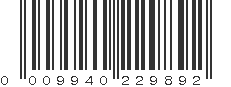 UPC 009940229892