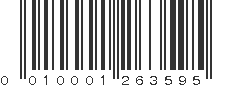 UPC 010001263595