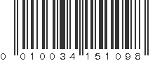 UPC 010034151098