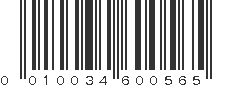 UPC 010034600565