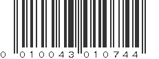 UPC 010043010744