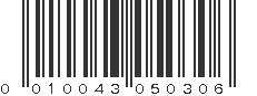 UPC 010043050306