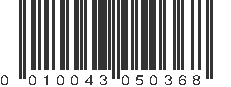 UPC 010043050368