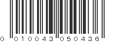 UPC 010043050436