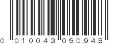 UPC 010043050948