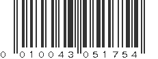 UPC 010043051754