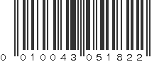 UPC 010043051822