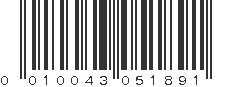 UPC 010043051891