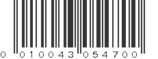 UPC 010043054700