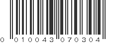 UPC 010043070304