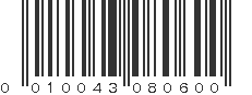 UPC 010043080600