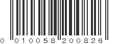 UPC 010058200826