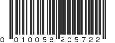 UPC 010058205722