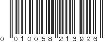 UPC 010058216926