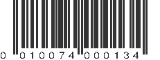 UPC 010074000134