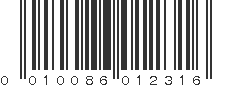 UPC 010086012316