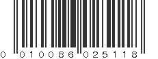 UPC 010086025118