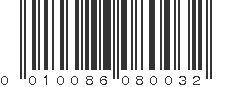 UPC 010086080032