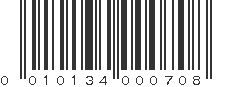 UPC 010134000708