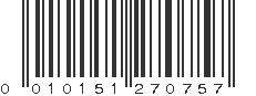 UPC 010151270757