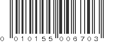 UPC 010155006703