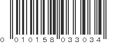 UPC 010158033034