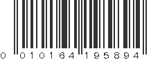 UPC 010164195894