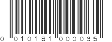 UPC 010181000065