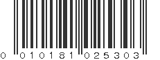 UPC 010181025303