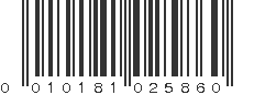 UPC 010181025860