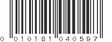 UPC 010181040597