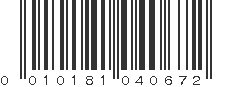 UPC 010181040672