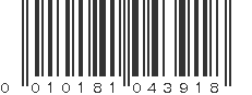 UPC 010181043918